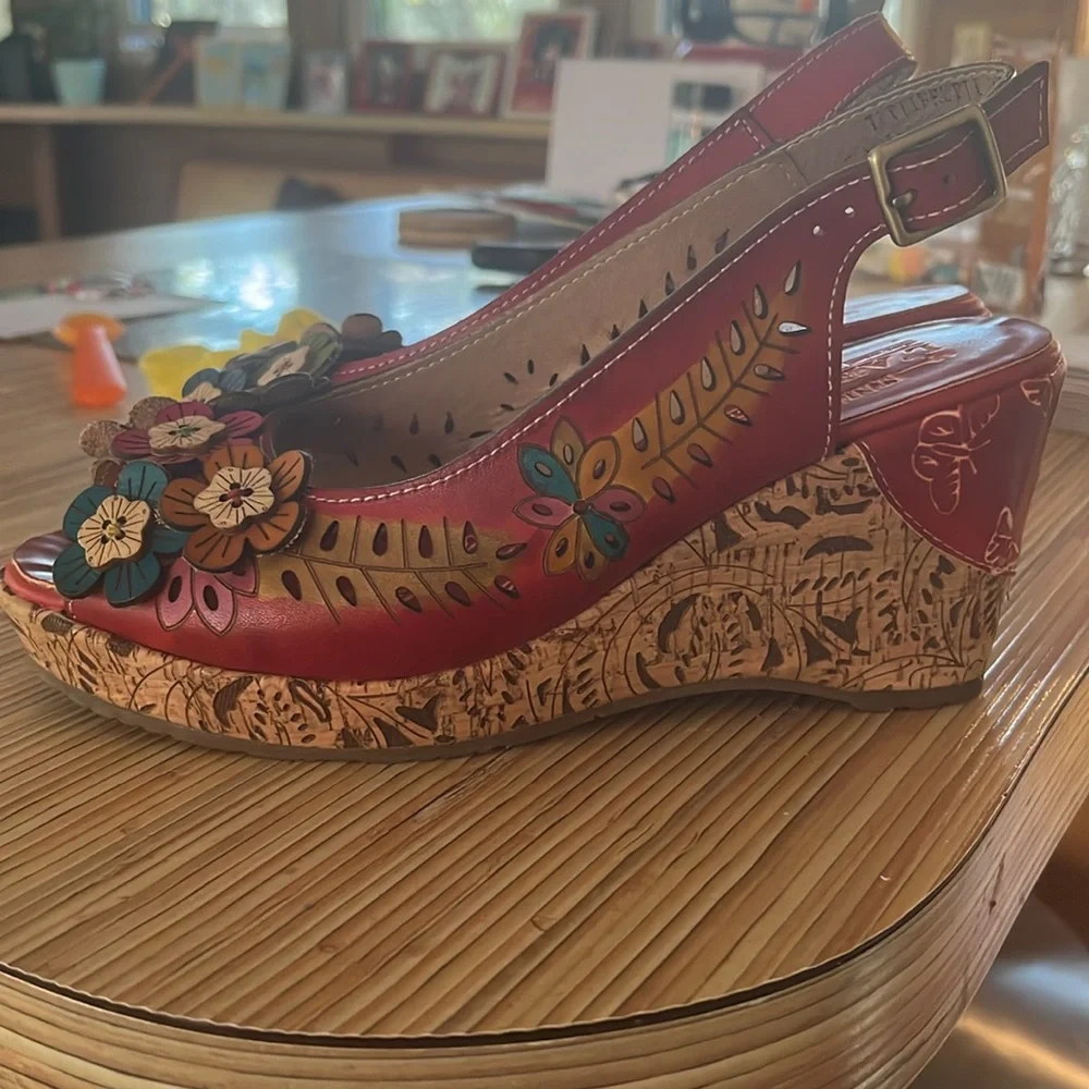 NWOB sling back wedges - Picture 2 of 3